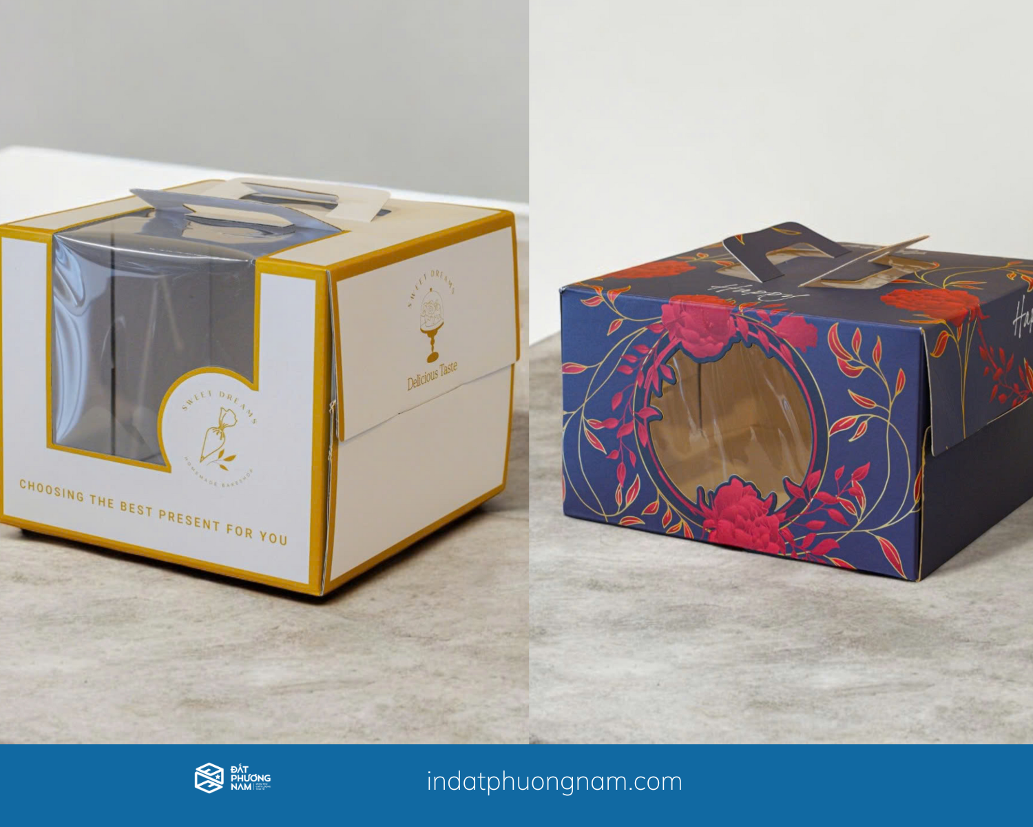 Hộp đựng bánh sinh nhật đẹp – Giải pháp hoàn hảo cho tiệm bánh