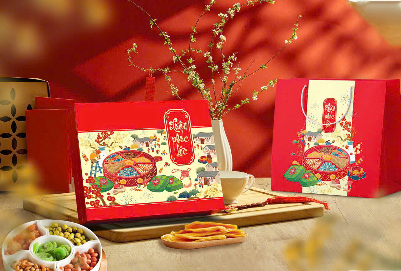 Hộp đựng quà Tết An Xuân
