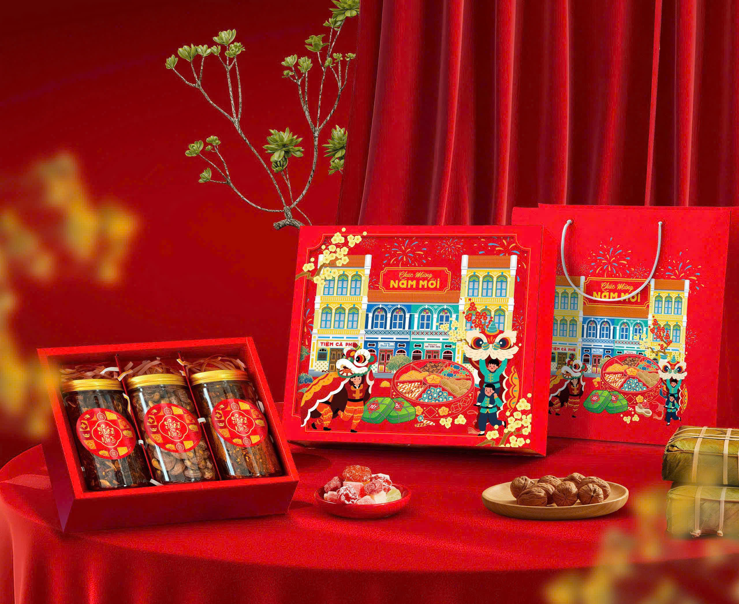 Hộp đựng quà Tết Tết Việt