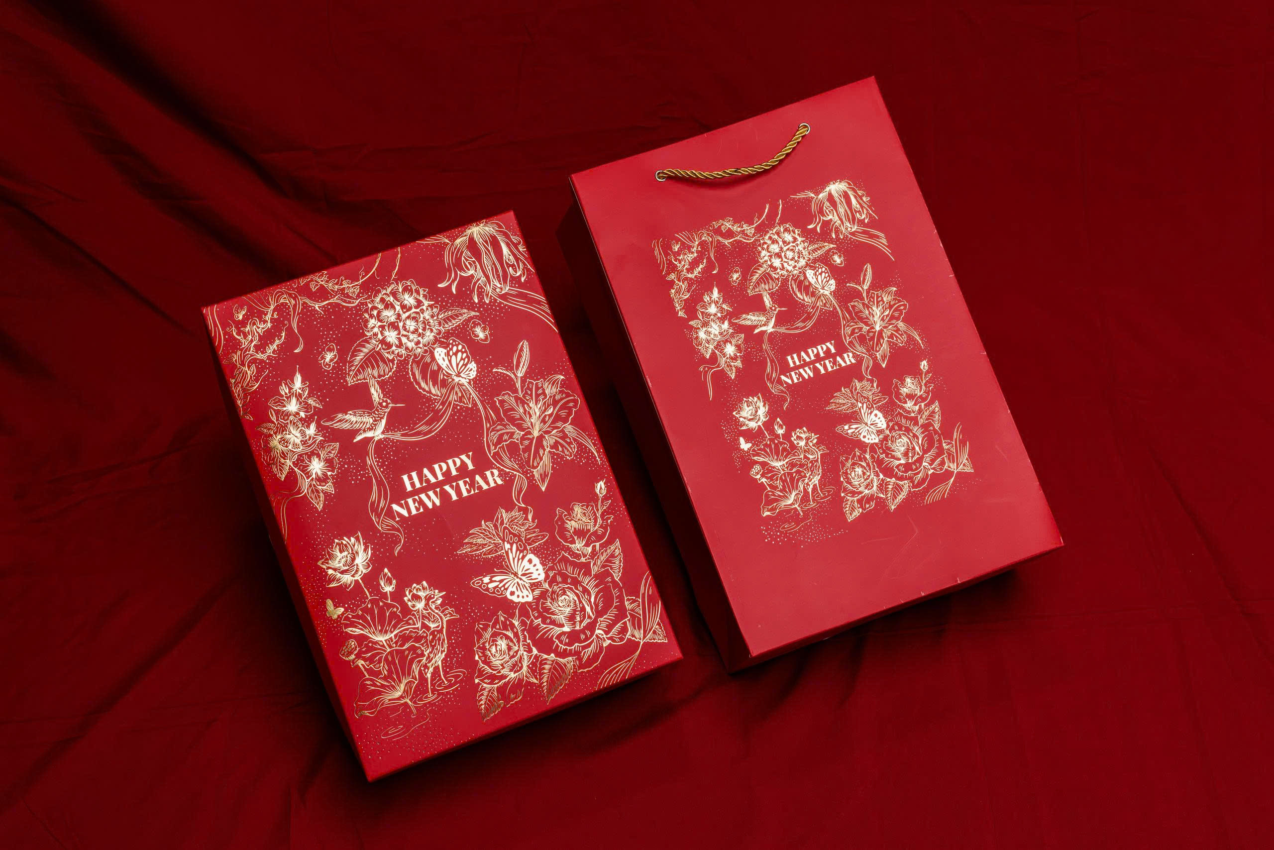 Hộp Quà Tết Kim Vũ Đỏ